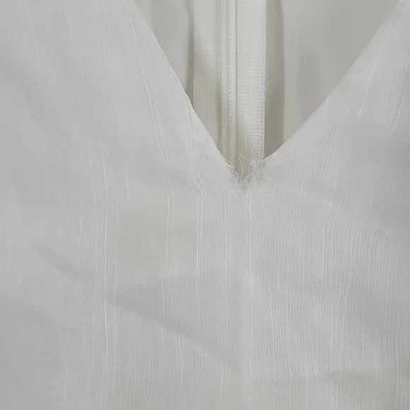 Winona white long-sleeved lined dress - Picture 3 of 5